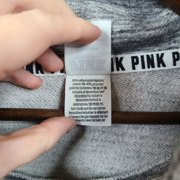 Victoria Secret Pink Cowl Neck Pull Over Logo Sweatshirt Large - Picture 4 of 4